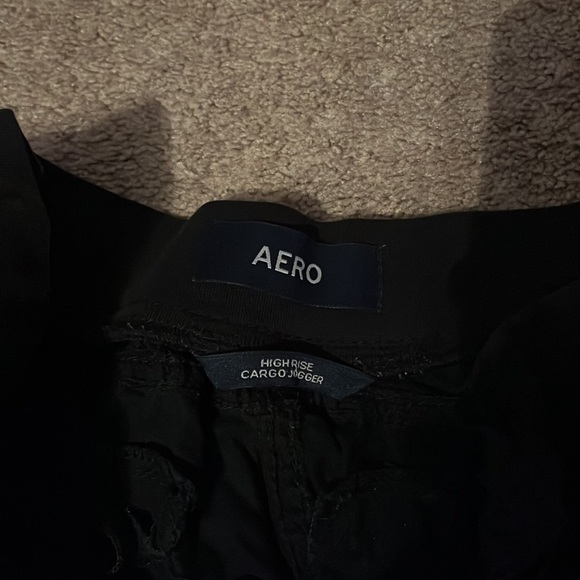 Aero black highrise cargo joggers - Picture 3 of 4